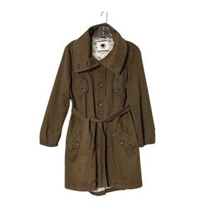 Daughters Of the Liberation Anorak Brown Utility Jacket Novelty Lining Size S